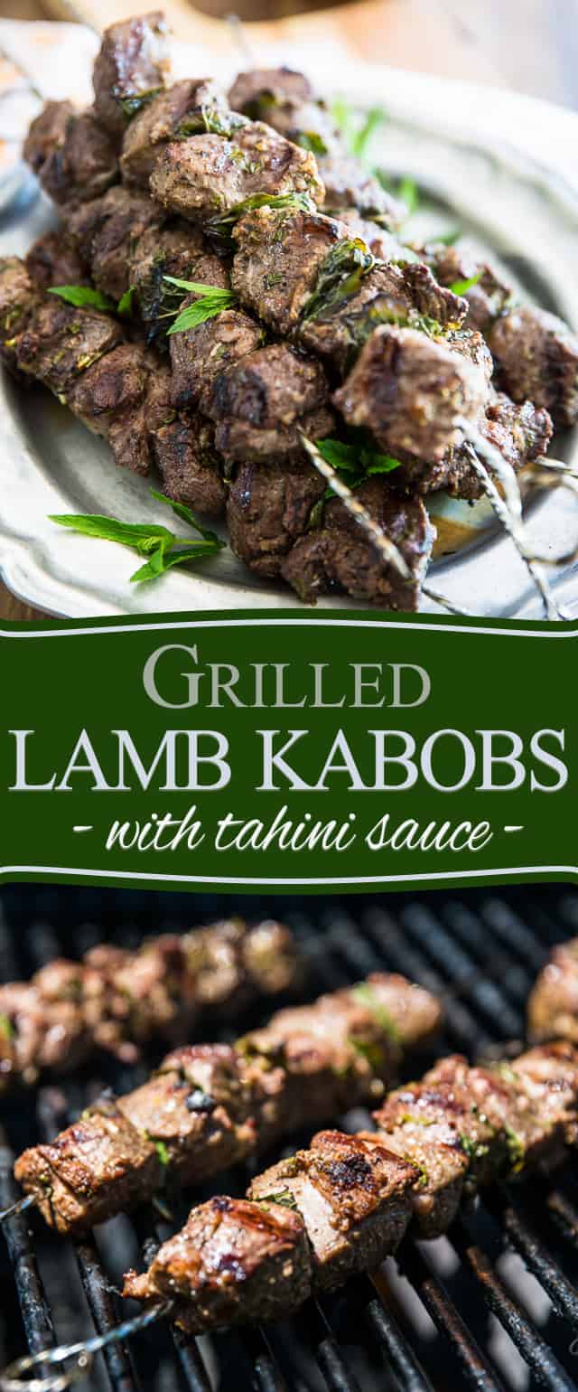 Grilled Lamb Kabobs with Tahini Sauce • The Healthy Foodie
