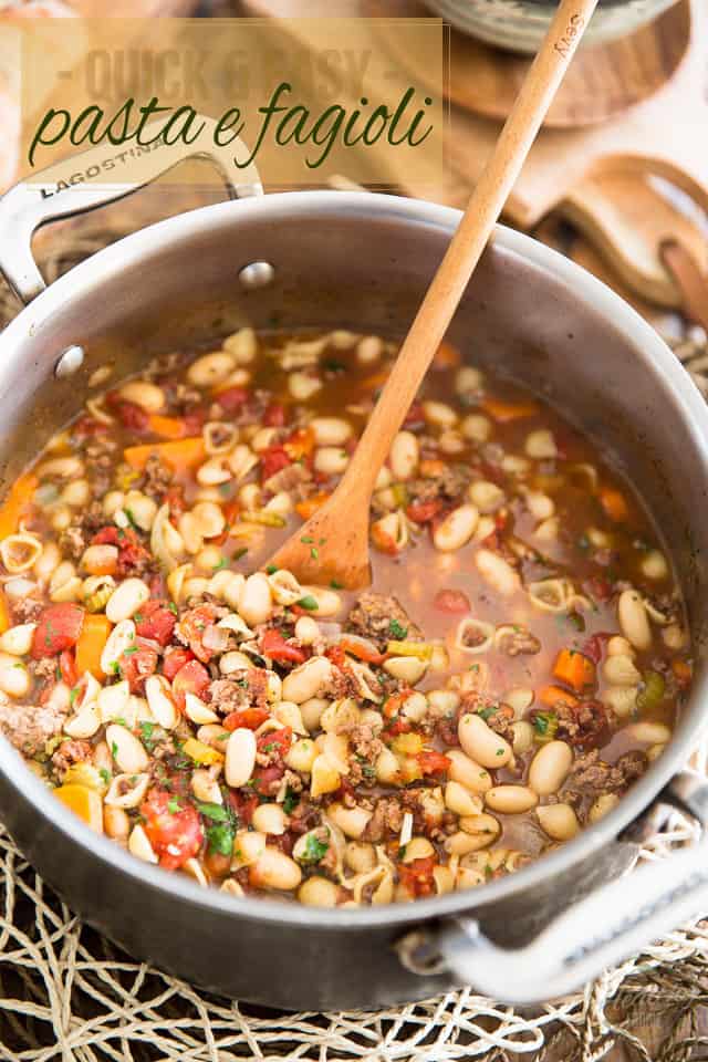 Quick and Easy Pasta e Fagioli Soup • The Healthy Foodie