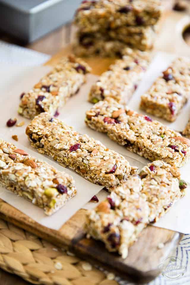 Soft and Chewy Trail Mix Granola Bars • The Healthy Foodie