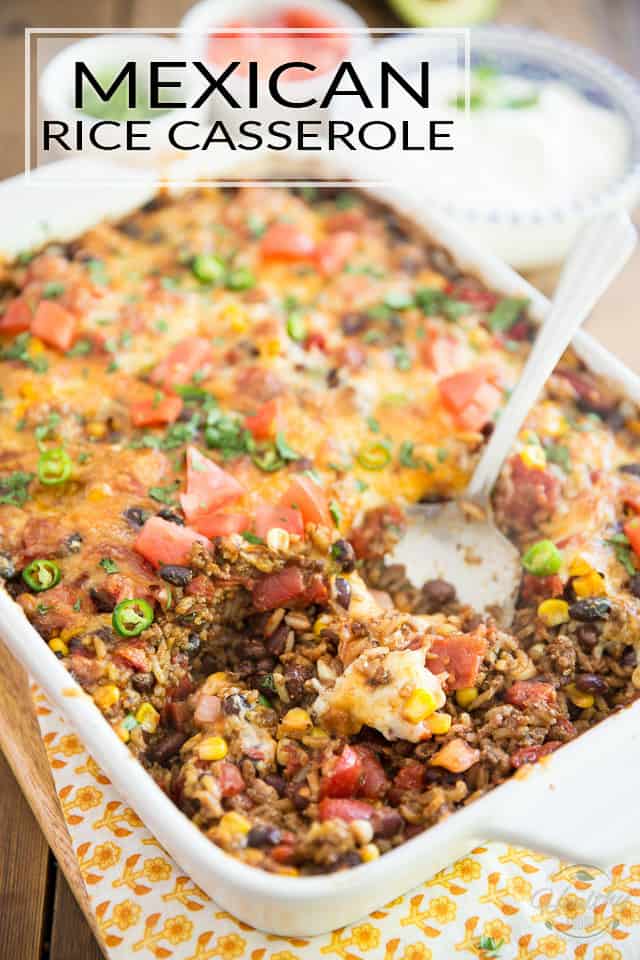 Mexican Rice Casserole • The Healthy Foodie