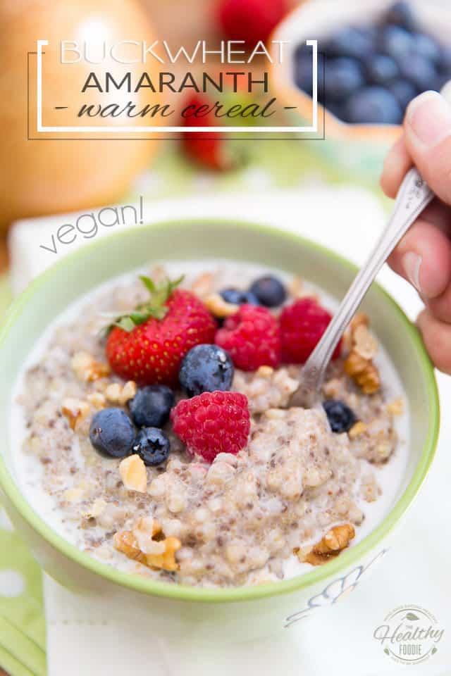 Not only is this creamy Buckwheat and Amaranth Warm Cereal super nutritious, it's also filled with all kinds of interesting flavors and fun textures! It sure is a nice change from your usual morning oatmeal! Will you dare give it a try? 