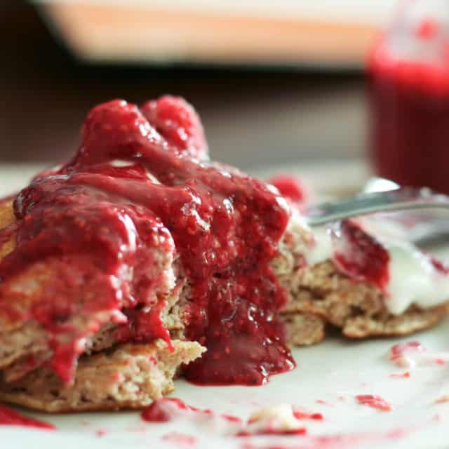 Raspberry Oatmeal Protein Pancakes | by Sonia! The Healthy Foodie