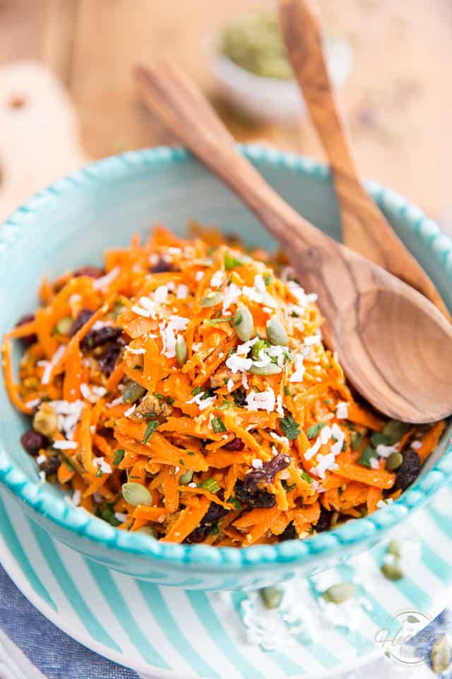 Ready in just a few minutes, this is undoubtebly the Best Carrot Salad EVER! Try it once and I can guarantee that it will become your go-to carrot salad recipe! Just be sure not to leave the secret ingredient out... 