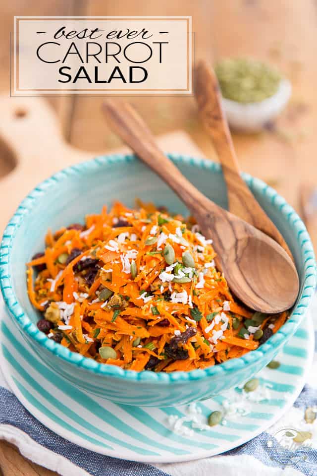 Ready in just a few minutes, this is undoubtebly the Best Carrot Salad EVER! Try it once and I can guarantee that it will become your go-to carrot salad recipe! Just be sure not to leave the secret ingredient out... 