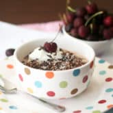 Breakfast that tastes just like dessert but that's as nutritious as can be? That's exactly what you get in a bowl of these Cherry & Chocolate Overnight Oats!