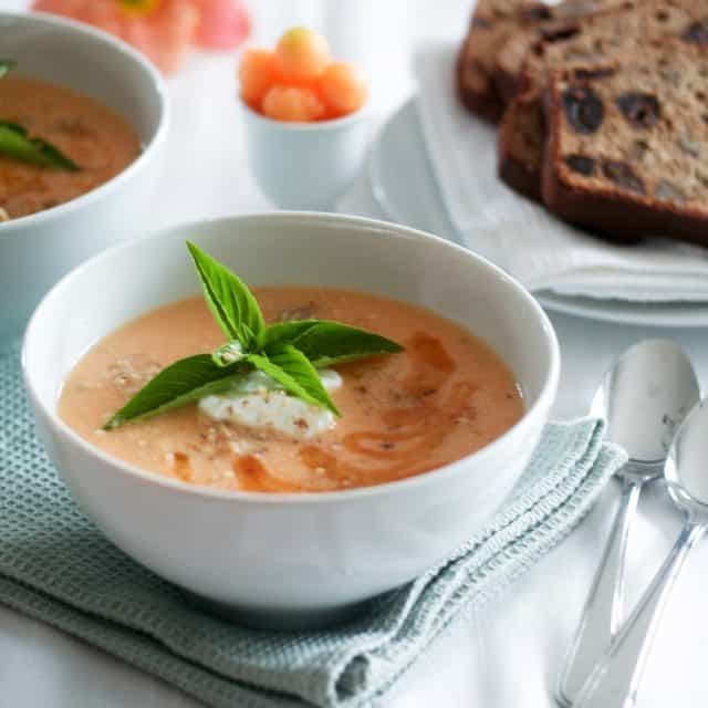 Chilled Cantaloupe Soup | by Sonia! The Healthy Foodie