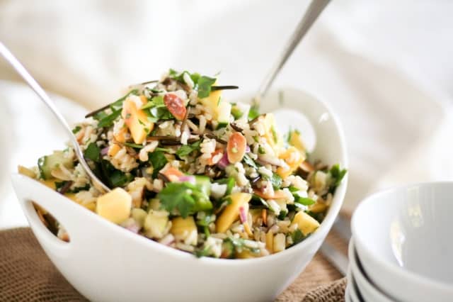 Mango Cucumber Rice Salad | By Sonia! The Healthy Foodie