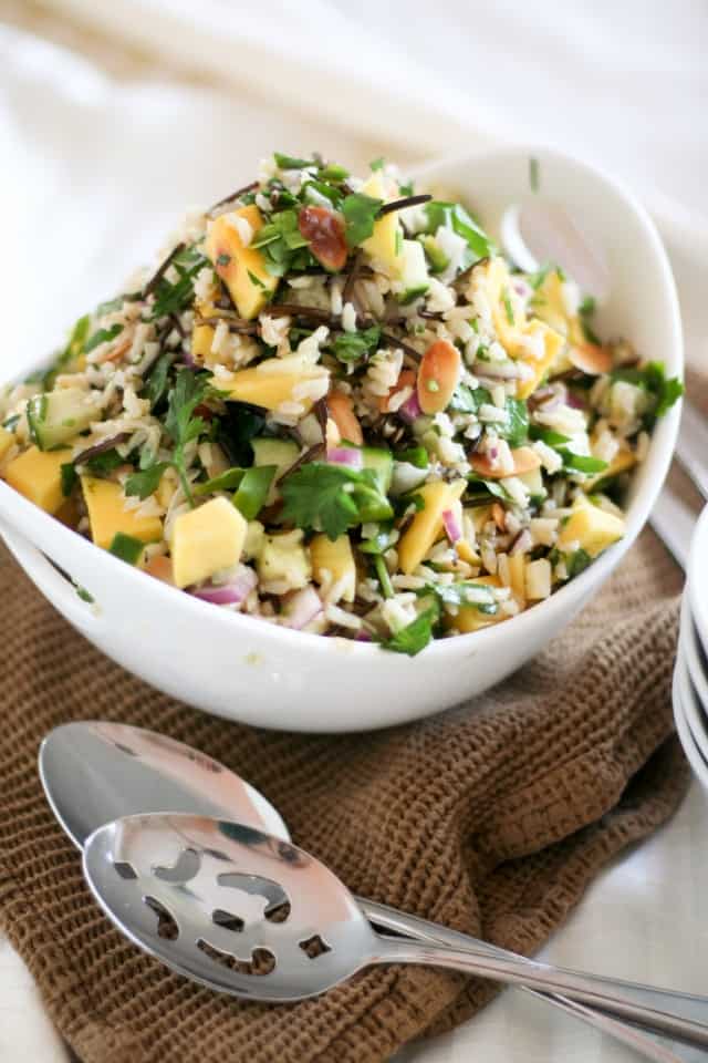 Mango Cucumber Rice Salad | By Sonia! The Healthy Foodie