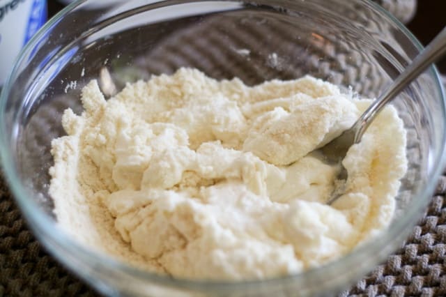 Whey Protein Powder and Plain Yogurt 