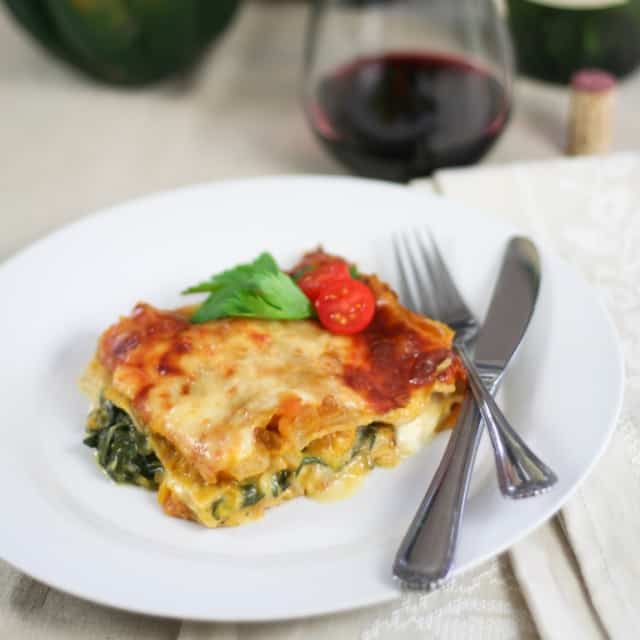 Buttercup Squash, Feta and Spinach Lasagna • The Healthy Foodie