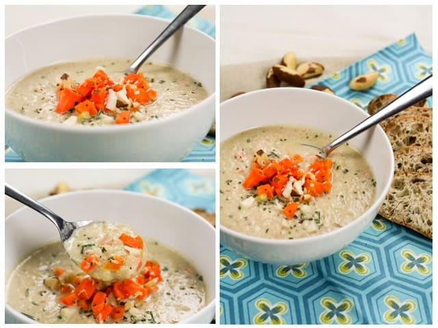 Creamy Cauliflower, Carrot and Brazil Nut Soup • The Healthy Foodie