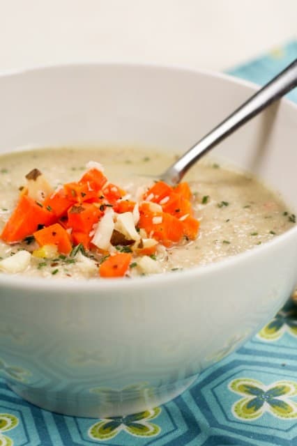 Creamy Cauliflower, Carrot and Brazil Nut Soup • The Healthy Foodie