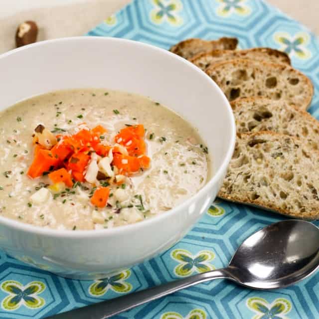 Creamy Cauliflower, Carrot and Brazil Nut Soup • The Healthy Foodie