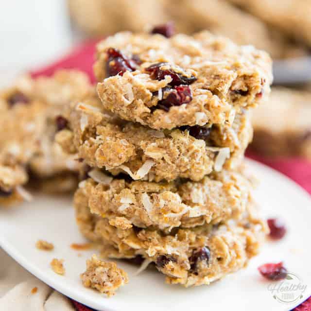 Soft and Chewy Cranberry Orange Oatmeal Cookies • The Healthy Foodie