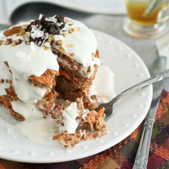Grain Free Carrot Cake Pancakes | by Sonia! The Healthy Foodie