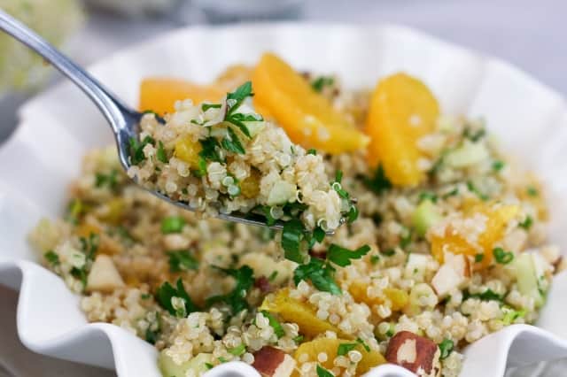 Quick and Easy Quinoa Orange Salad • The Healthy Foodie