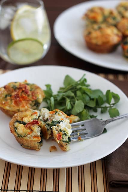 Spinach & Sun Dried Tomato Frittatas Recipe - Love and Lemons