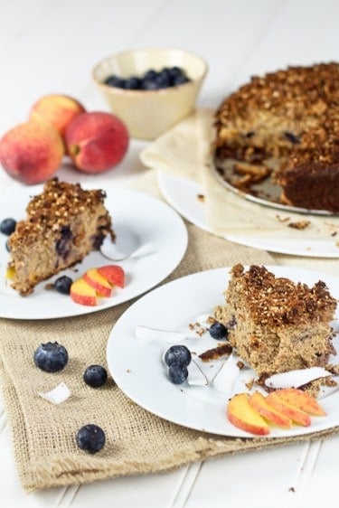 Peaches and Blueberry Coffee Cake