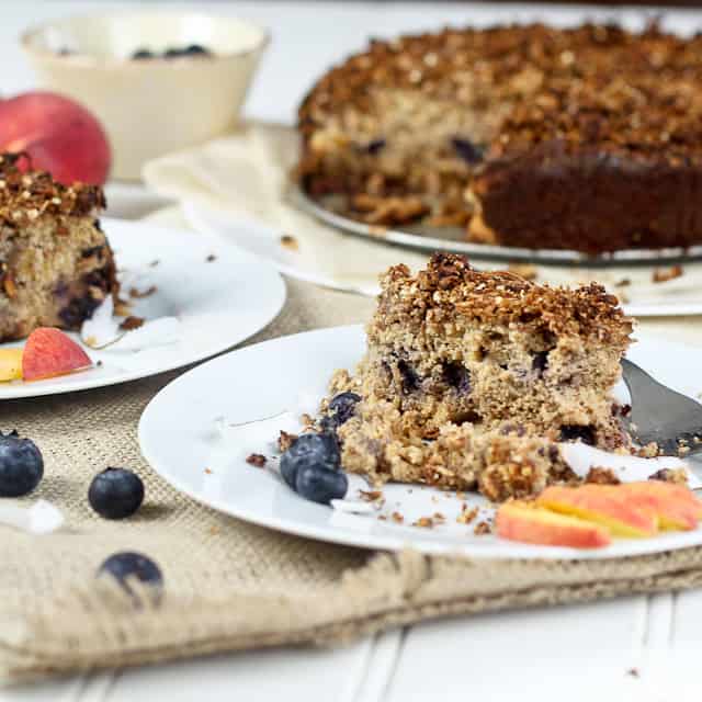 Peaches and Blueberry Coffee Cake
