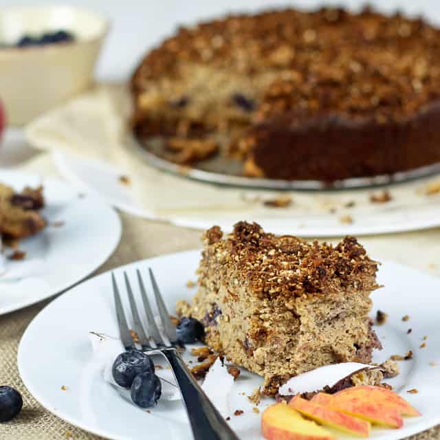 Peaches and Blueberry Coffee Cake