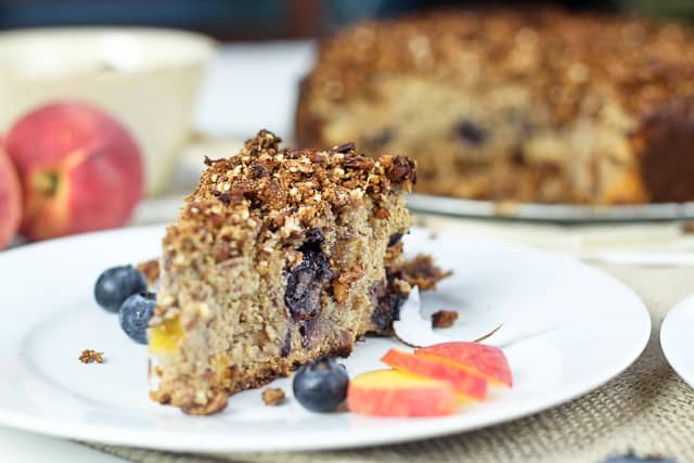 Peaches and Blueberry Coffee Cake