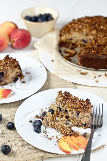 Peaches and Blueberry Coffee Cake