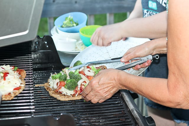 Pizza going on the BBQ