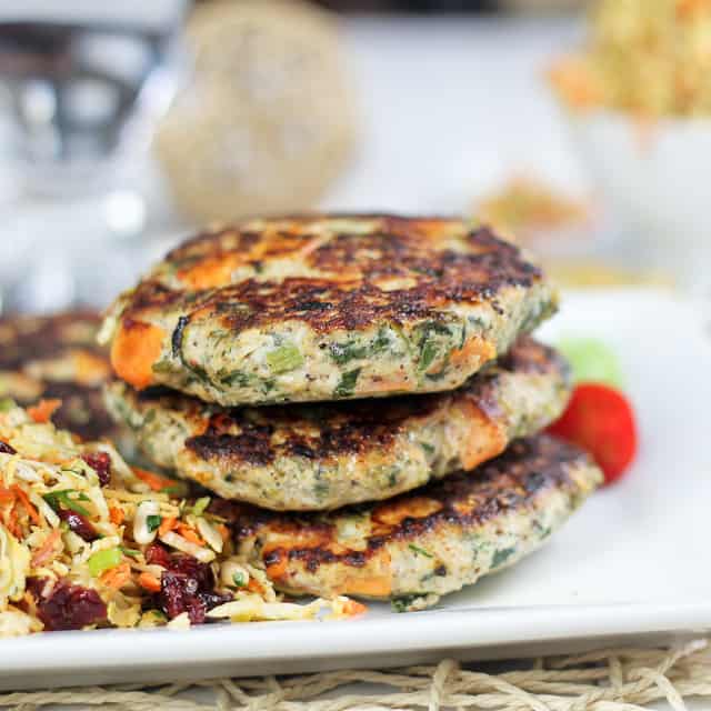 Chicken Kale and Sweet Potato Patties