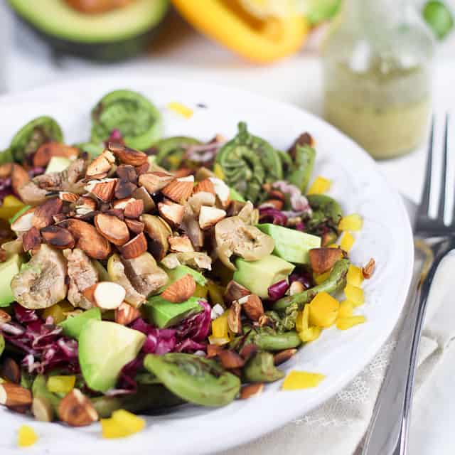 Fiddleheads Olive and Almonds Salad