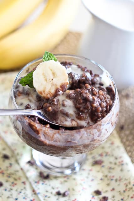 Carob Banana Creamy Buckwheat Breakfast Pudding | by Sonia! The Healthy Foodie