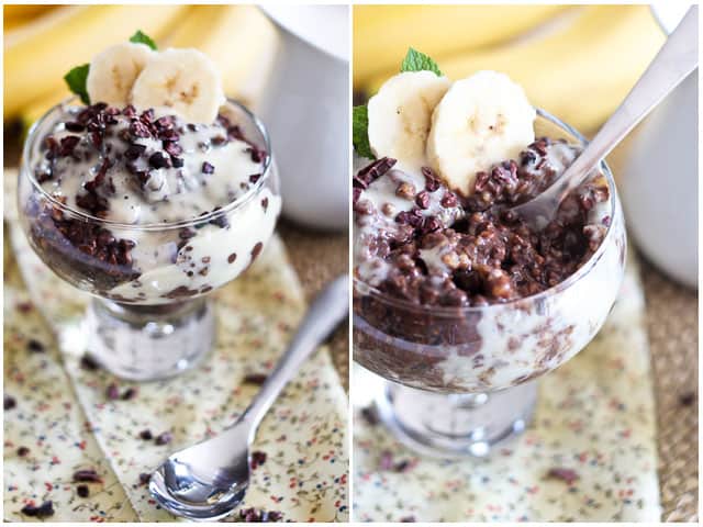 Carob Banana Creamy Buckwheat Breakfast Pudding | by Sonia! The Healthy Foodie