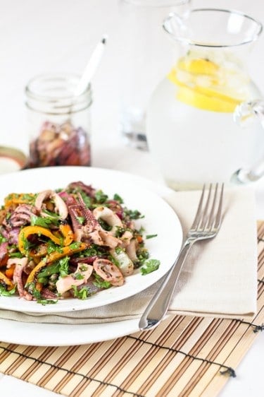 Calamari and Pickled Onion Salad | by Sonia! The Healthy Foodie