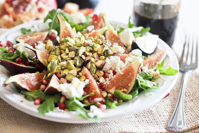 Fresh Fig and Goat Cheese Salad with Pomegranate Agrodolce | by Sonia! The Healthy Foodie