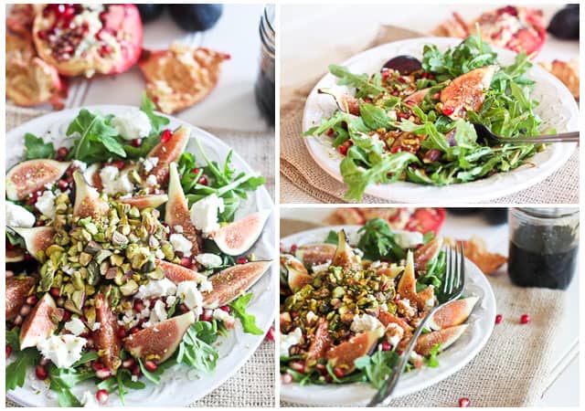 Fresh Fig and Goat Cheese Salad with Pomegranate Agrodolce | by Sonia! The Healthy Foodie