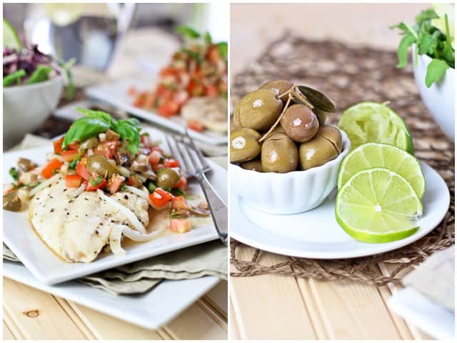 Poached Freshwater Bass with Tomato and Green Olive Salsa | by Sonia! The Healthy Foodie