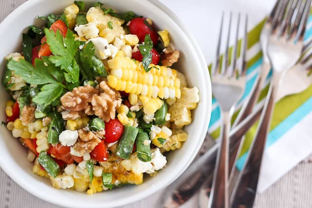 Grill Roasted Corn Salad | by Sonia! The Healthy Foodie