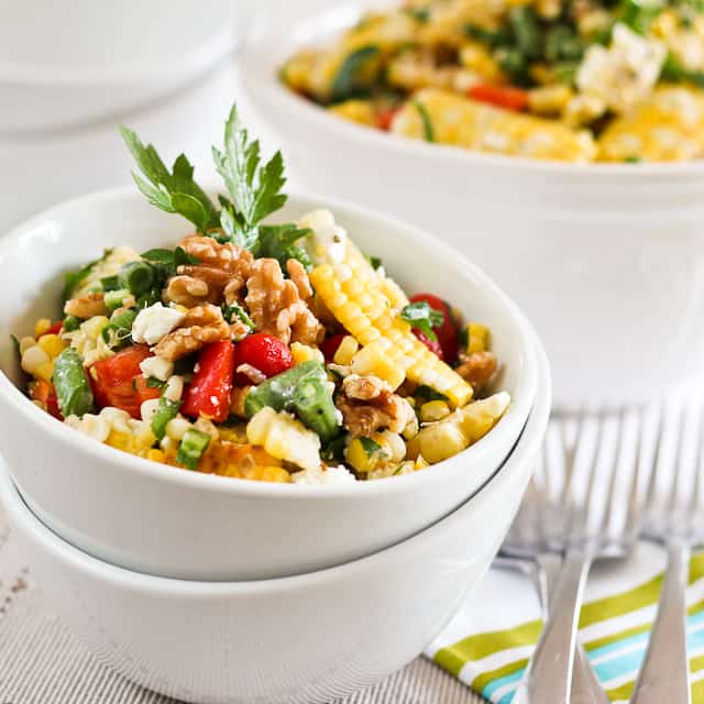 Grill Roasted Corn Salad | by Sonia! The Healthy Foodie