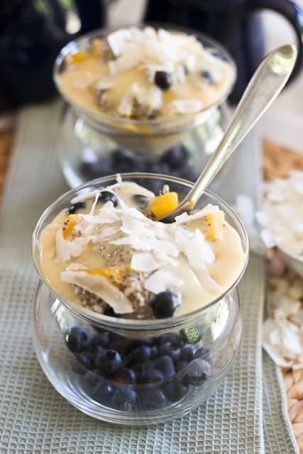 Overnight Mango Blueberry Chia Seeds Pudding | by Sonia! The Healthy Foodie