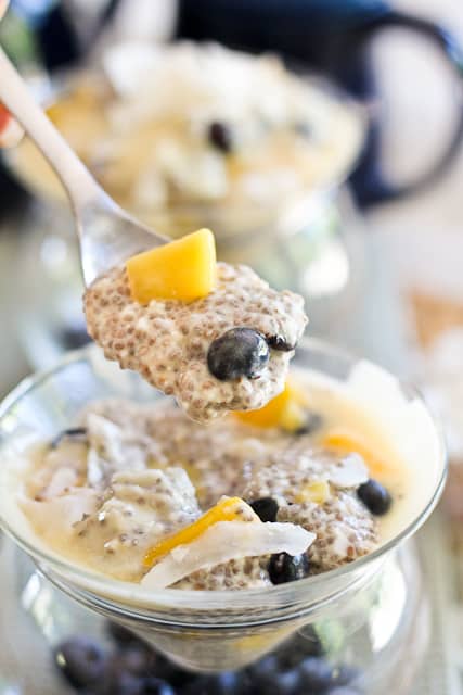 Overnight Mango Blueberry Chia Seeds Pudding | by Sonia! The Healthy Foodie