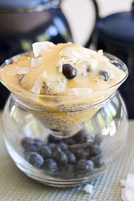 Overnight Mango Blueberry Chia Seeds Pudding | by Sonia! The Healthy Foodie