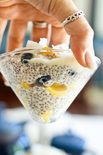 Overnight Mango Blueberry Chia Seeds Pudding | by Sonia! The Healthy Foodie