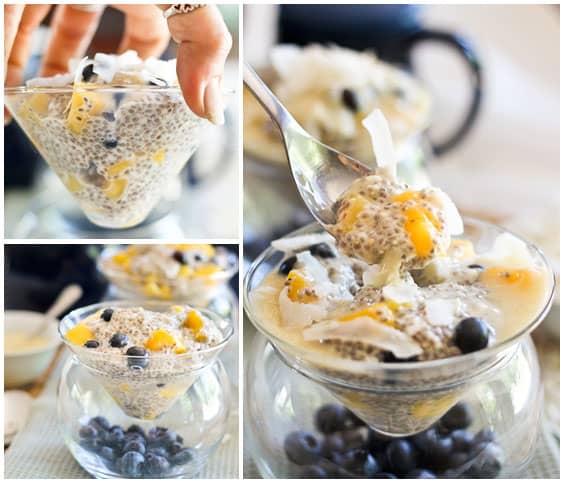 Overnight Mango Blueberry Chia Seeds Pudding | by Sonia! The Healthy Foodie