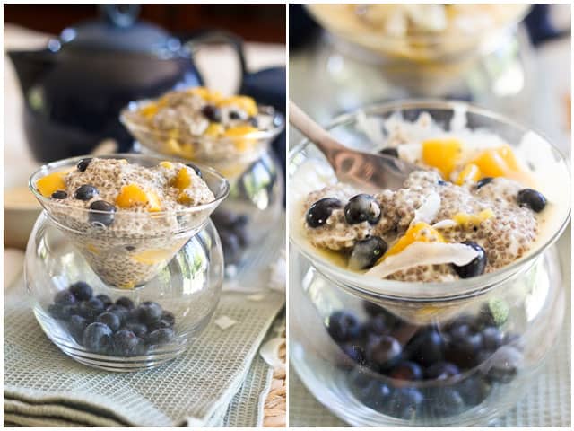 Overnight Mango Blueberry Chia Seeds Pudding | by Sonia! The Healthy Foodie