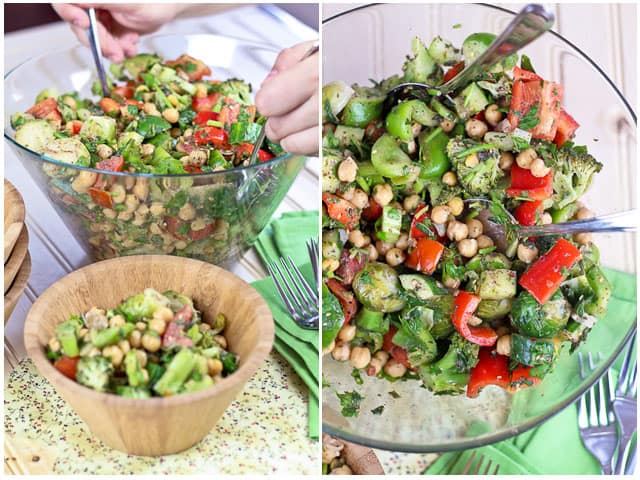 Veggie Overload Chickpea Salad | by Sonia! The Healthy Foodie