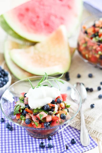 Watermelon Blueberry Salsa | by Sonia! The Healthy Foodie