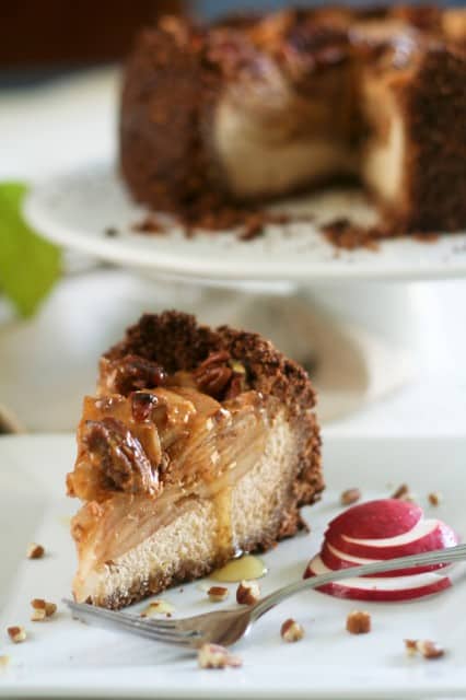 Healthy Apple Pecan and Honey Caramel Cheesecake | by Sonia! The Healthy Foodie