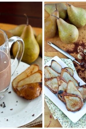 Caramelized Pear Chocolate and Goat Cheese Smoothie | by Sonia! The Healthy Foodie