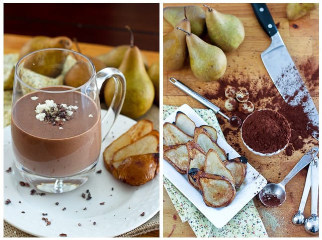 Caramelized Pear Chocolate and Goat Cheese Smoothie | by Sonia! The Healthy Foodie