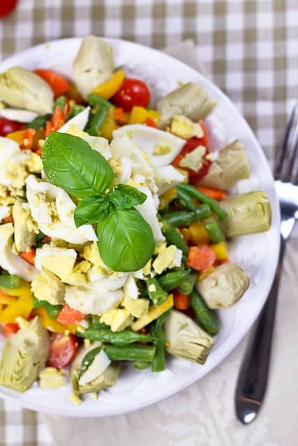 Green Bean Artichoke and Hard Boiled Eggs Salad | by Sonia! The Healthy Foodie