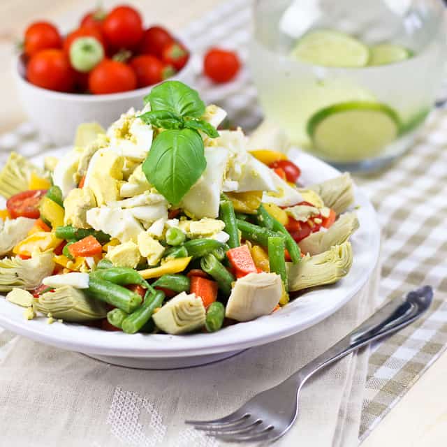 Green Bean Artichoke and Hard Boiled Eggs Salad | by Sonia! The Healthy Foodie